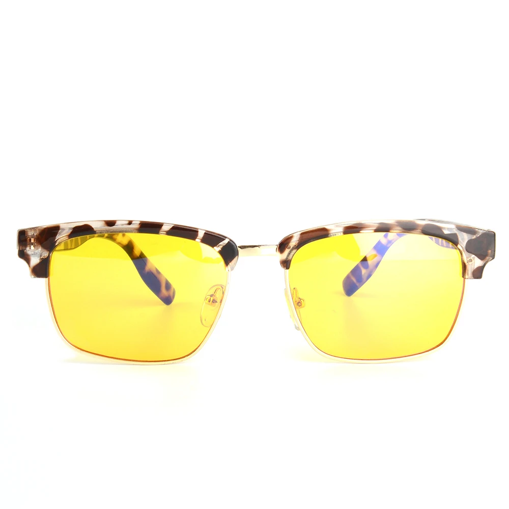 Gudzws Elektronische Brille Rahmen demi Blau Rechteckige Klassische Display Anti Objektiv black Schutz Unisex Brown Demi Rays Gelb Augen Von AOTrxAzq