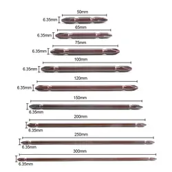 10 шт./компл. Крест отвертка Биты 50-300 мм PH2 с магнитной S2 сплав Сталь 1/4 "Филлипс Набор бит электродрели Мощность инструменты