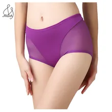 Female Underwear Sexy Breathable Mesh Briefs Women Cotton Panty Big Size L XL Maidy