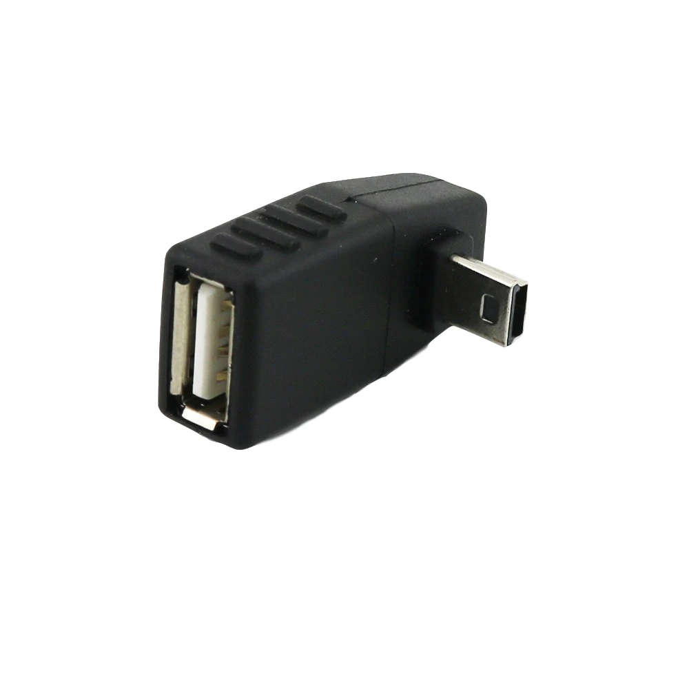 

2x Mini USB 5Pin B Male to USB 2.0 Type A Female OTG Host Adapter Left/Right/UP/Down Angle Black