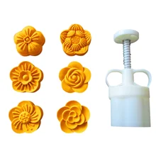 7 шт./компл. симпатичный типа сделай себе сам лунный пряник Плесень Кондитерские печенье Пресс с 6 цветок печати LXY9