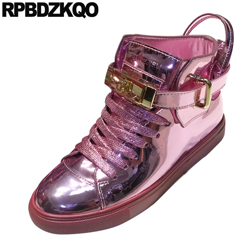 womens wide high top sneakers