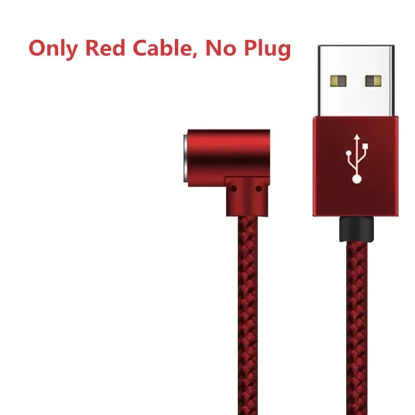 NOHON локоть Сильный магнитный 2.1A зарядный кабель освещение для iPhone X Micro usb type C для samsung S8 S9 Магнитный зарядный шнур линия - Цвет: Only red cable
