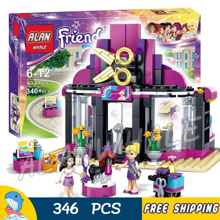 

346pcs Friends Heartlake Hair Salon Emma Natasha 10539 Building Blocks Princess Hot Toys Little Girl Compatible With LegoING