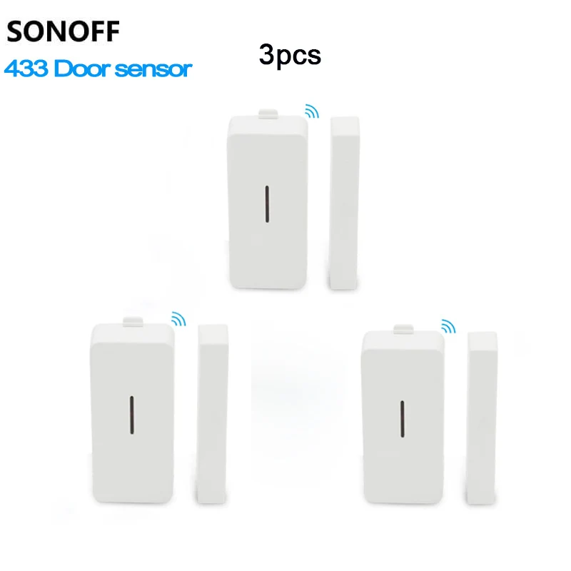 3 шт. Sonoff DW1 датчик двери окна сигнализация 433 МГц WiFi Беспроводная Автоматизация
