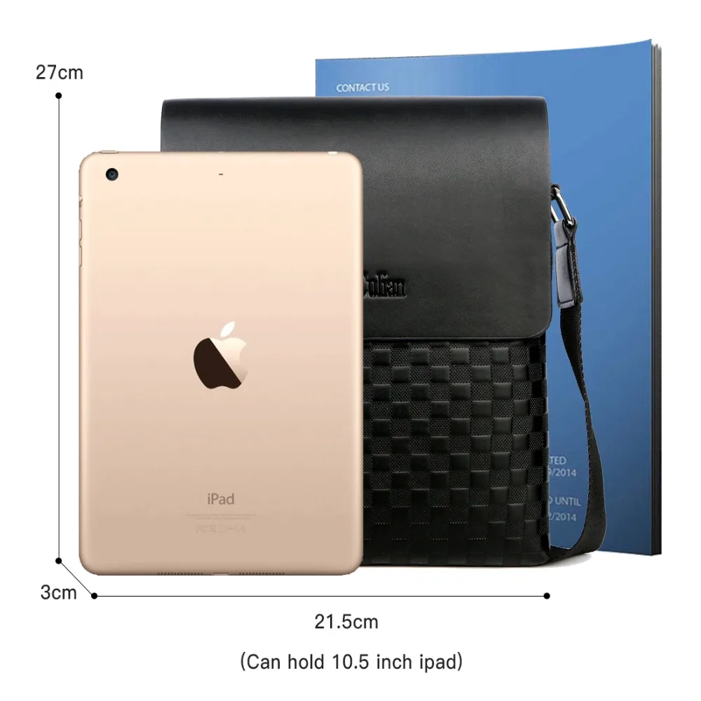 ألينا Culian الجلود منقوشة نمط الرجال حقيبة كتف خمر رجل الأعمال حقيبة حقيبة Crossbody للرجال بسيطة عارضة حقيبة ساعي