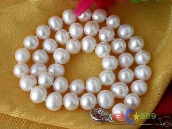 

Free shipping@@@@@ 17" 10MM WHITE ROUND FRESHWATER CULTURED PEARL NECKLACE