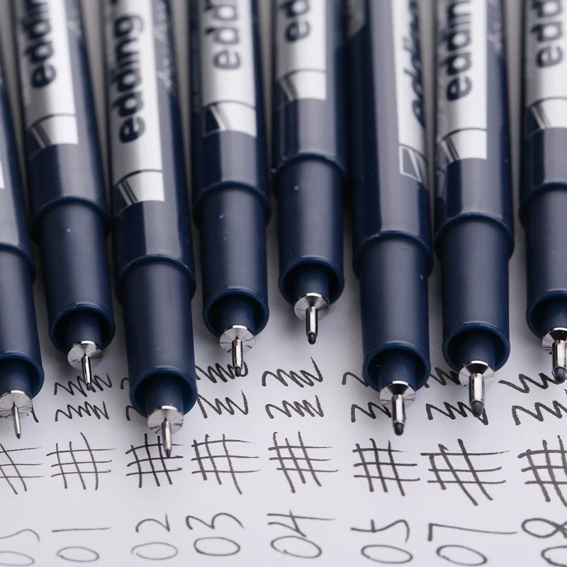 8pcs/lot Micron Marker Set Waterproof Pin Grafiti Pen for Artists 0