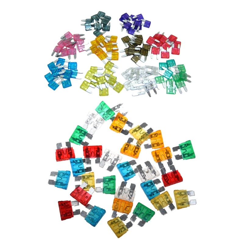 

30 Pcs Standard Auto Blade Fuse For Car 5 10 15 20 25 30 AMP Mixed & 30 x Mixed Amp Mini Blade Fuses Car Motorbike Atm Auto