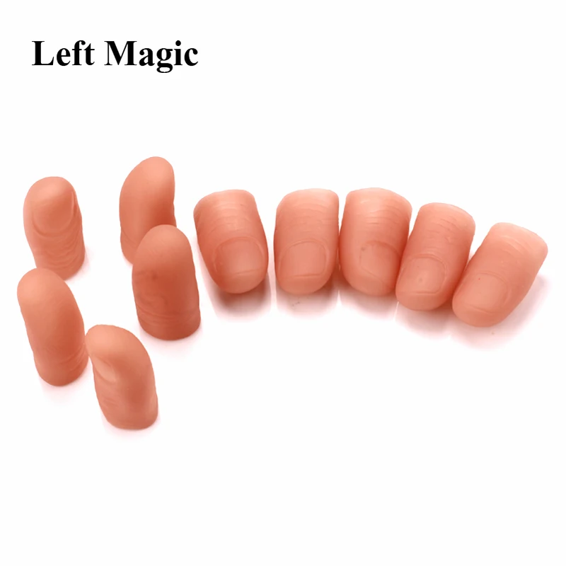 

10 Pcs Child Soft Thumb Tip Finger Fake Magic Tricks Close Up Vanish Appearing Finger Trick Props Toy For Childen G8223