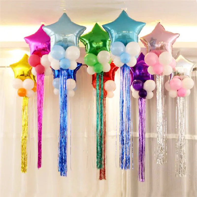 

Balloons birthday party decorations kids adult Wedding Balloons Party Decoration Laser Balloon Rain Colored Balloon Ribbon