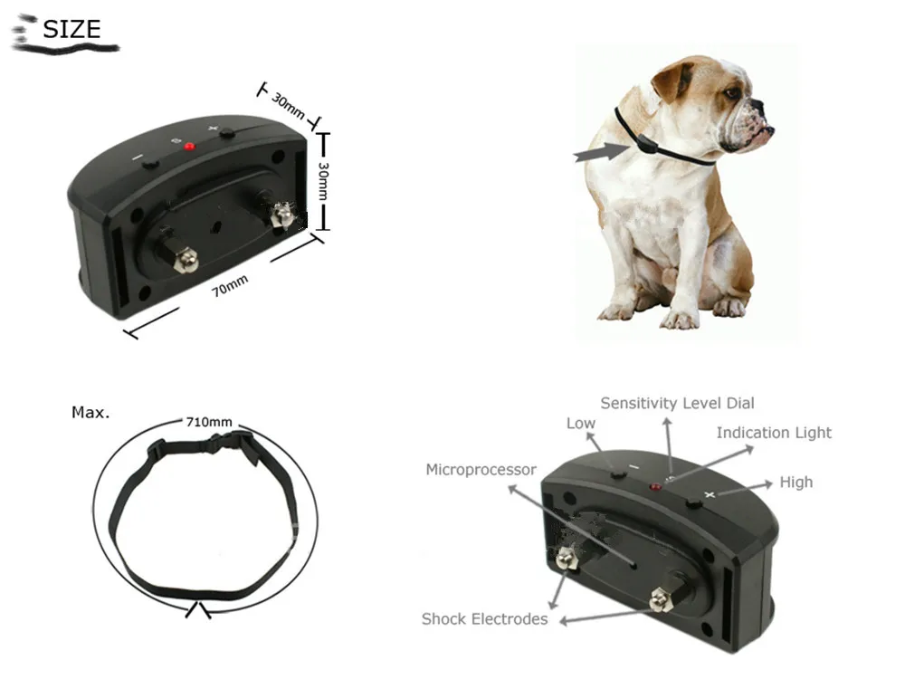 Противолайный для собак Обучение шок управление анти-лай воротник