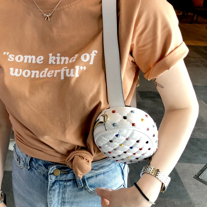 

HJKL Genuine leather waist bag women shoulder crossbody Bags chain sheepskin chest bag pack zipper ladies messenger bags Bolsas