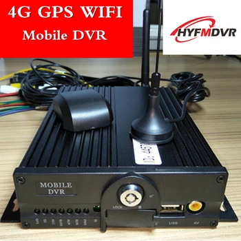 

4G remote monitoring host Factory direct 4-channel dual SD truck dvr GPS wifi mobile dvr support NTSC/PAL system
