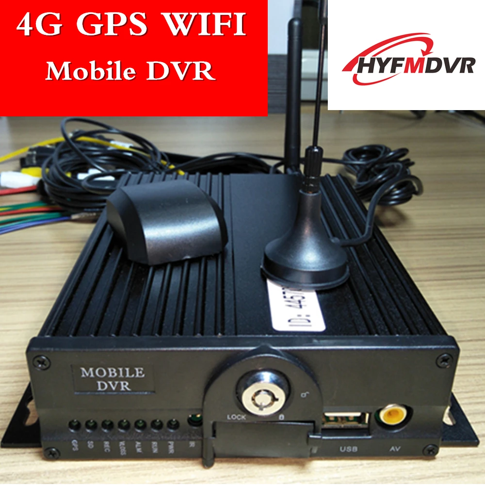 4G remote monitoring host Factory direct 4 channel dual SD truck dvr font b GPS b