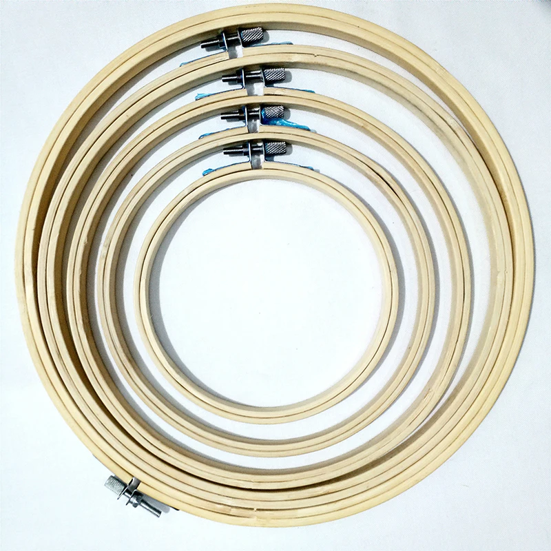 

High Quality 1Pcs Wood Round Cross Stitch Machine Embroidery Hoop Frame Ring Bamboo for DIY Craft Sewing Tool 13/18/21/23/26cm