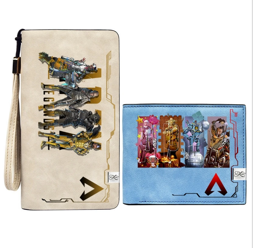 

Hot Game Apex Legends Purse toy Leather PU Card Holder Short and long zipper Wallet for Teenager Wallets toy gift