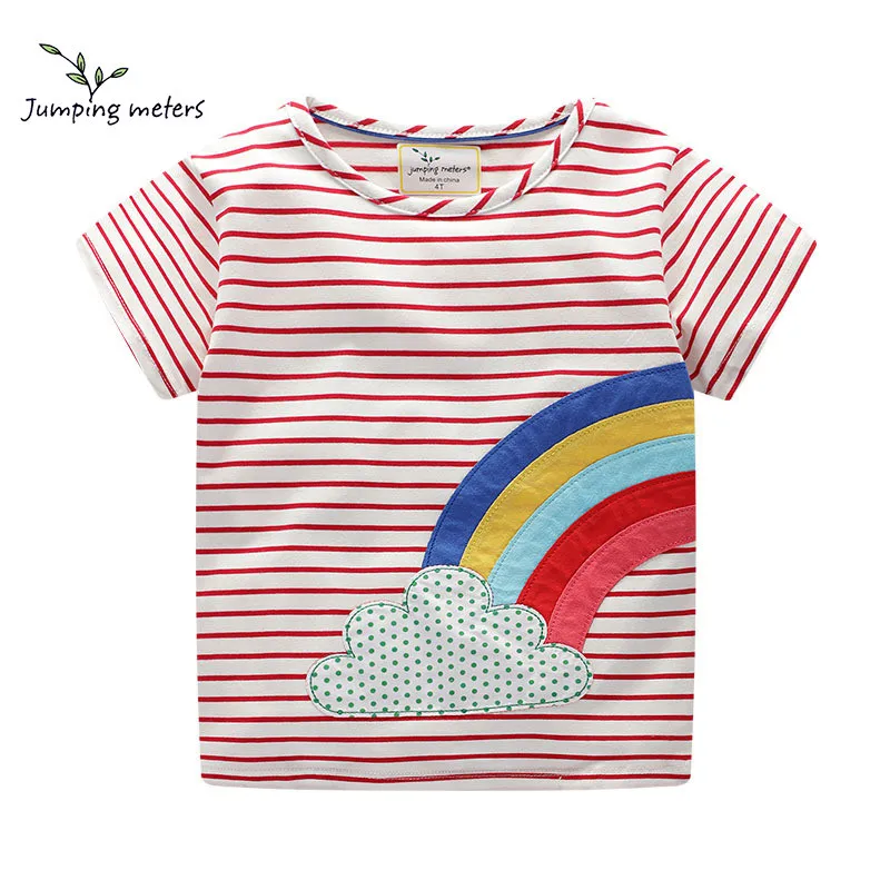

JUMPING METERS 2019 New Boy/girl 2-7 Years Old Cotton Cartoon Children's T-shirt Pullover Cotton Round Neck Children's T-shirt
