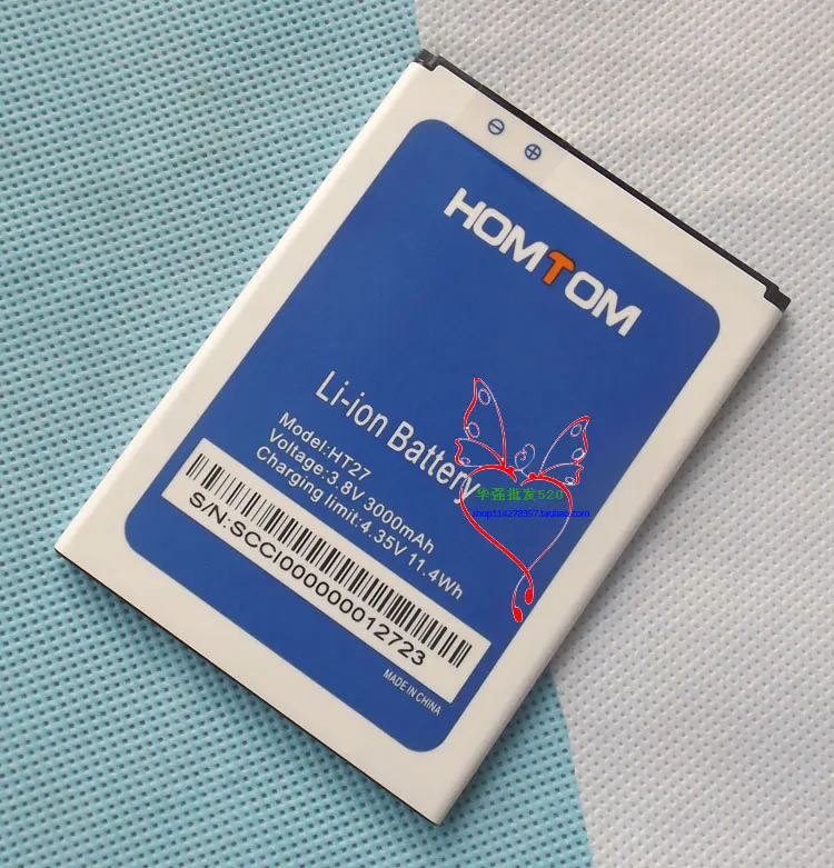 100% Новый оригинальный аккумулятор homtom ht27 3000 мАч для смартфона ht27|battery mah|3000 mah