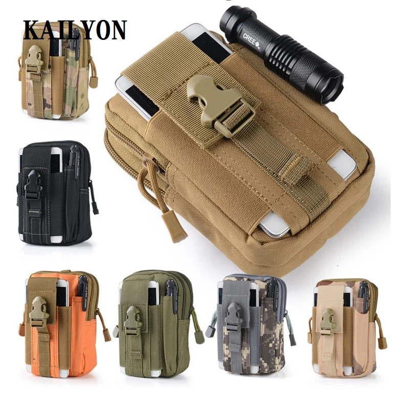 KAILYON Outdoor Tactical Holster Military Molle Hip Waist Belt Bag Wallet Pouch Purse Zipper case For Xiaomi Redmi Note 4X 4 X