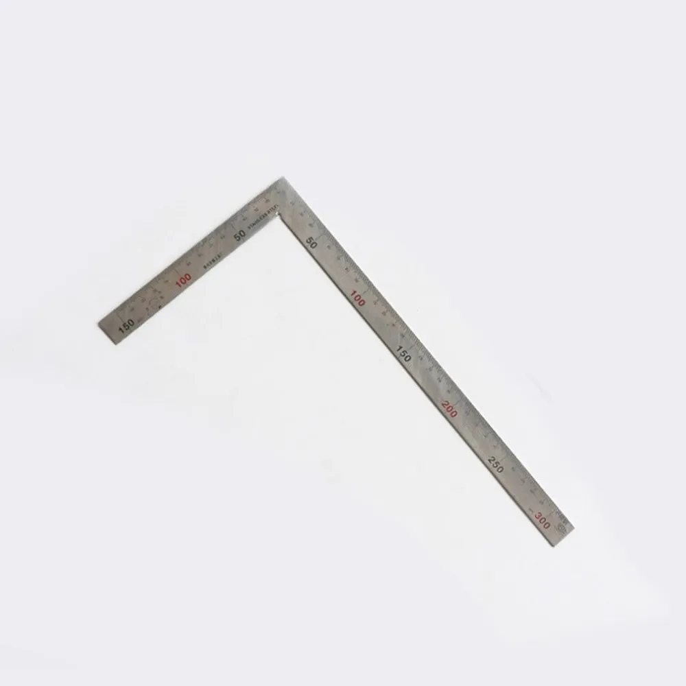 

Stainless Steel 90 Degree Square Layout Tool L-Shaped Dual Angle Side Metric Ruler For Rafters Doors Stair Layouts