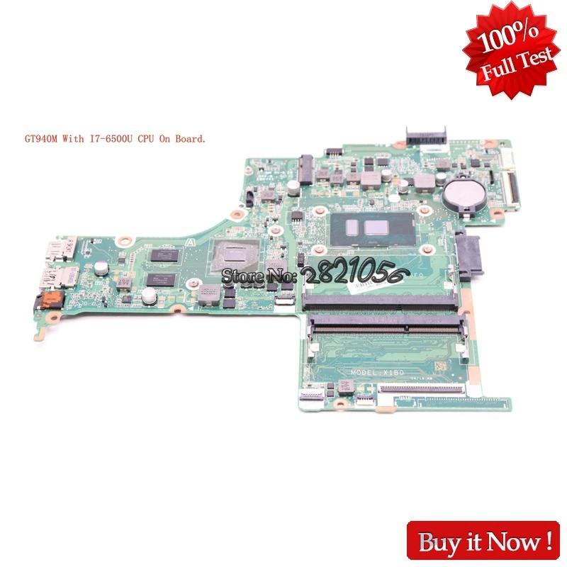

Nokotion 810335-601 810335-001 DAX1BDMB6F0 For HP PAVILION 15-AB 15-AN 15-AN098NR Laptop Motherboard SR2EZ I7-6500U GeForce 940M