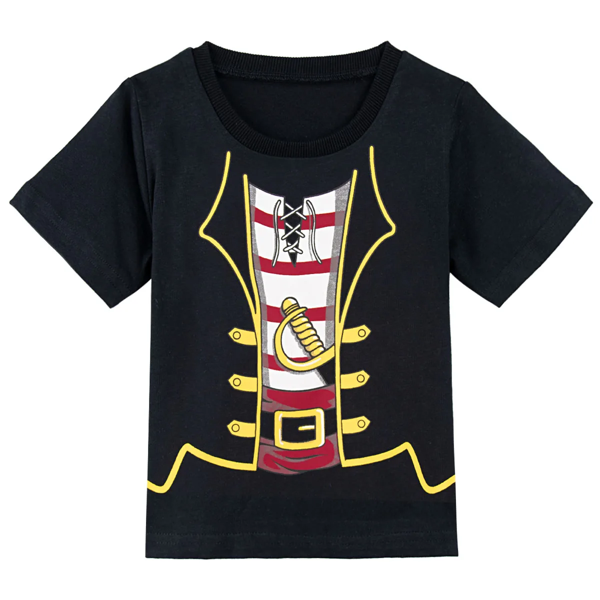 

Kids Boys Pirate T-shirt Baby Heavy Cotton Tee Toddler Cosplay Tops Infant Print T Shirt Children Summer Short Sleeve t shirt