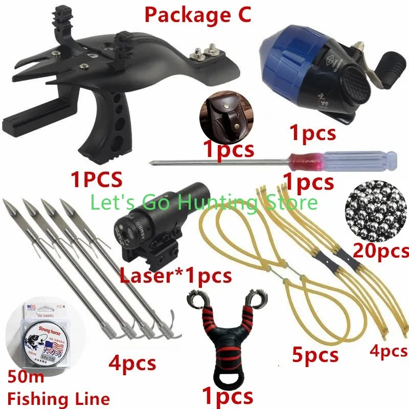 

New Powerful Catapult Full Set Fishing Slingshot Arrow Laser Slingshot Powerful Fishing Catapult With Fishing Darts Catch Fish