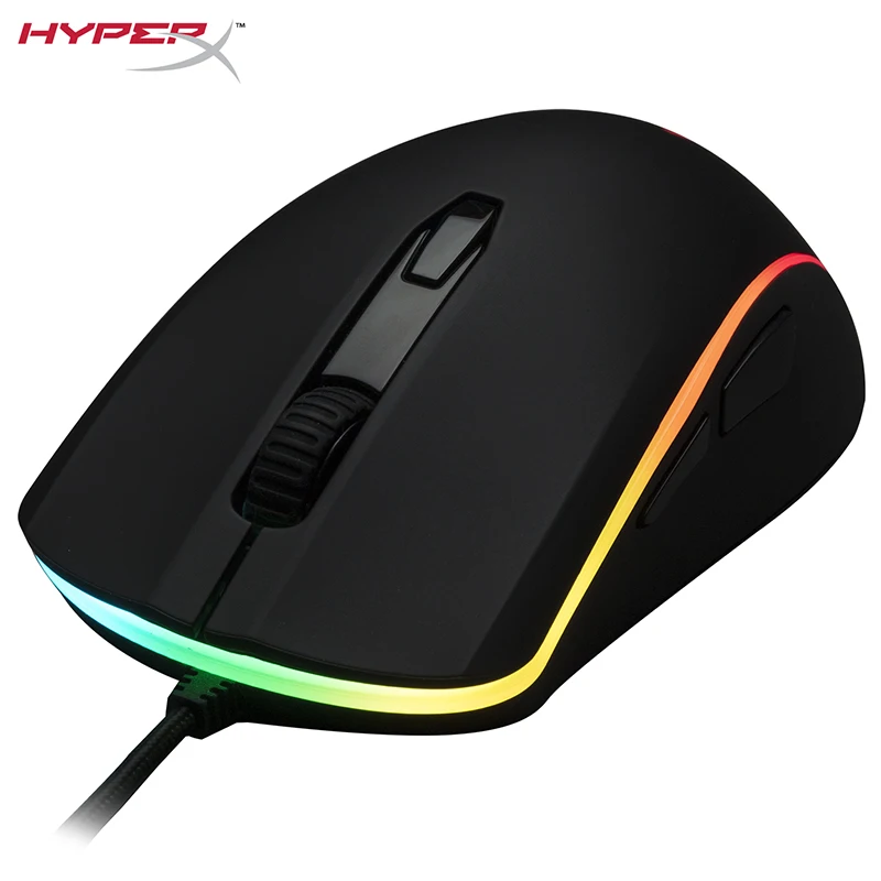 HyperX Pulsefire всплеск высокой точности профессиональная игровая мышь 360 градусов RGB Световой Эффект Электрический плеер мыши HX-MC002B