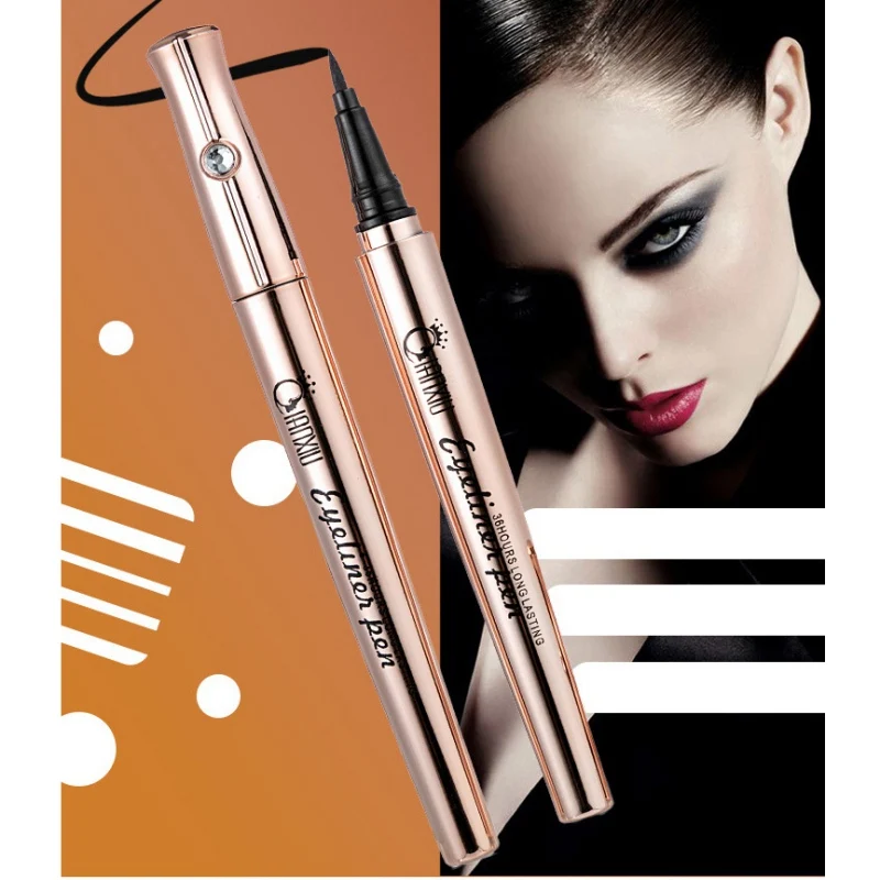 1PC Eyeliner Liquid Long-Lasting Waterproof Non-Dizzy Dyeing Eye Eyeliner Eyeliner Long-lasting Pen Waterproof Black
