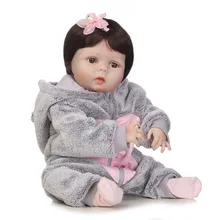 NPKCOLLECTION full silicone bebe bonecas lifelike baby girl with lovely stress kids brithday gift silicone reborn baby dolls