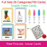 26 Categories 760 Cards Kids Montessori Learn English Flash Card Puzzle Games Educational Toys For Children Juguetes Educativos