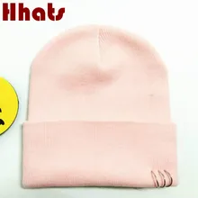 Который в душ для женщин и мужчин хип-хоп skullies beanie ring простая вязанная осенне-зимняя шапка мужская женская пустая Кепка розовый черный белый
