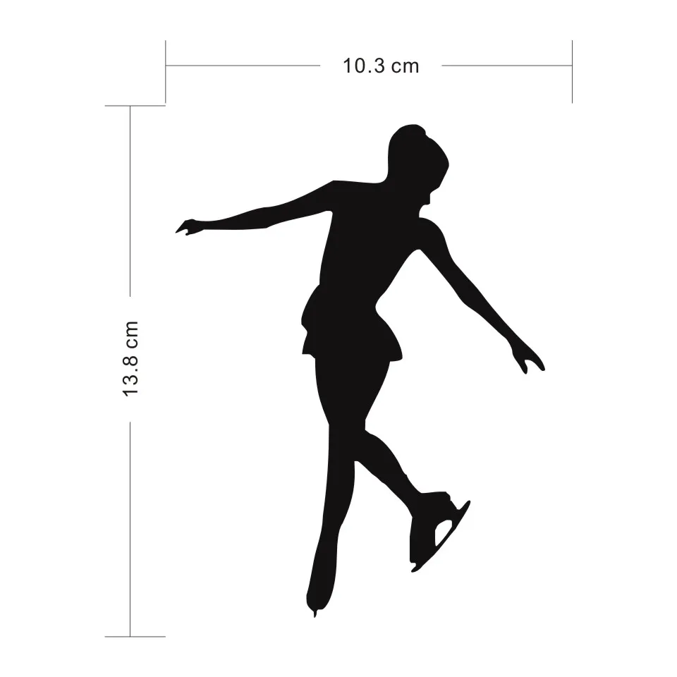 Cunymagos Figure Skater Personality Motorcycle Stickers Fashion Creative Car Wall Vinyl Decal Sticker Car Styling S10.3cm13 (2)
