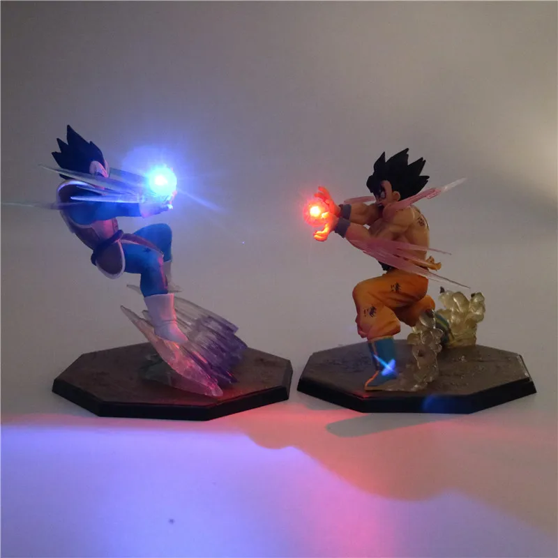 Dragon Ball Z Сон Гоку аниме Ночной светильник Супер Saiyan ПВХ фигурка Коллекционная DIY Настольная лампа 3D модель DBZ игрушка для детей