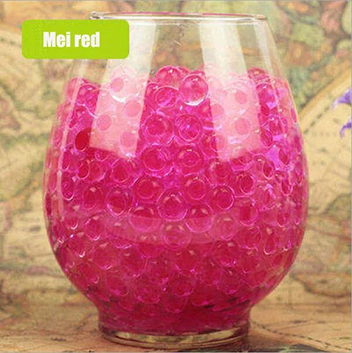 Разноцветные Кристальные бусинки для выращивания грунта, 500 шт, милые волшебные шарики-желе, морские шарики для украшения вазы и бутылок - Цвет: mei red