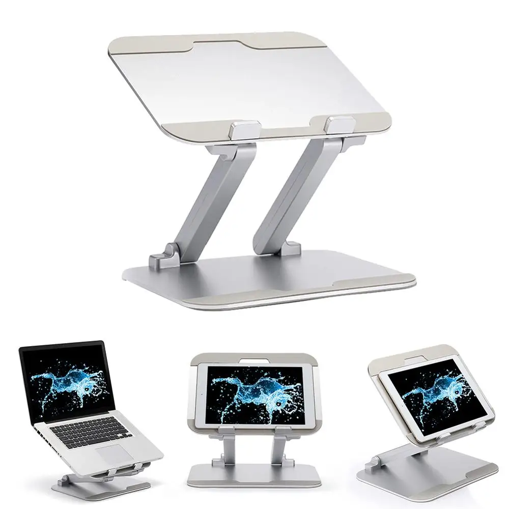 

Aluminum Alloy Adjustable Notebook Stand Laptop Heighten Pad Desktop Holder