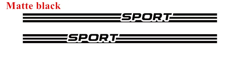 Для Opel Corsa Sport Stripes наклейки двери боковой Стикер на автомобильную юбку двери автомобиля Декор стикер Авто аксессуары для тела гоночный стиль - Название цвета: Matte black
