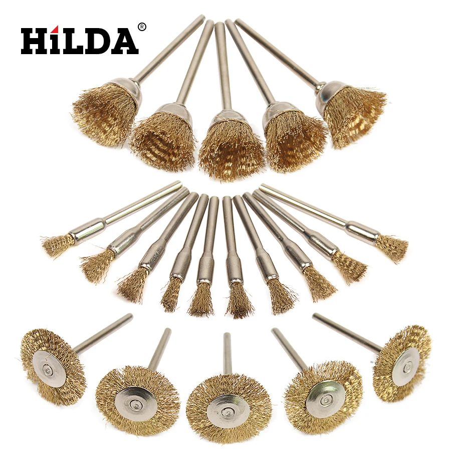 20pcs Wheel Dremel Wire Steel Brush Dremel Tools Accessories Burr Abrasive Head
