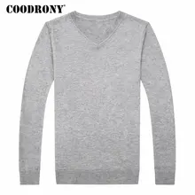 COODRONY, классический однотонный свитер для мужчин, Повседневный пуловер с v-образным вырезом, Мужская одежда,, Осень-зима, Свитера размера плюс, Pull Homme 8153