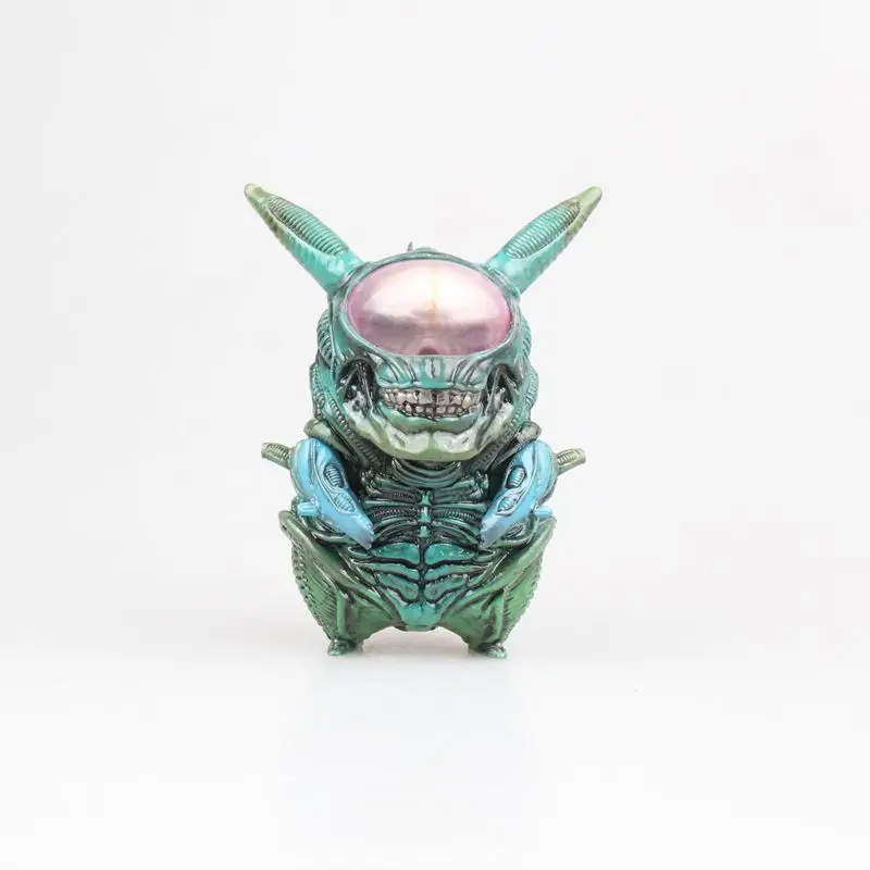 Пикачу Косплей инопланетянин Фигурки игрушки 8 см - Цвет: Green No Box