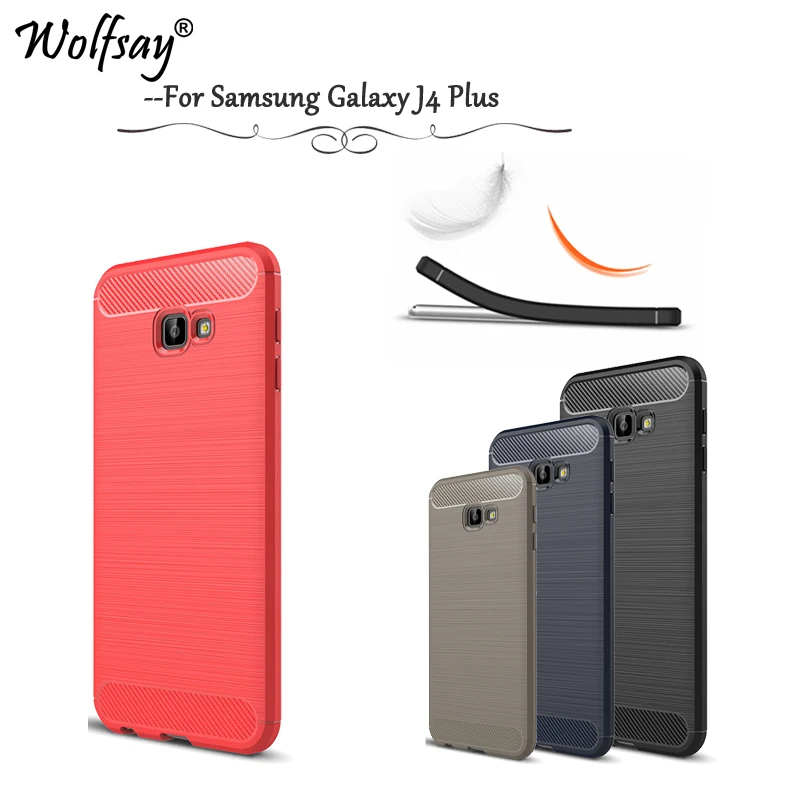 

For Samsung Galaxy J4 Plus Case Soft TPU Brush Rubber Phone Case For Samsung Galaxy J4 Plus Back Cover For Samsung J4 Plus Shell