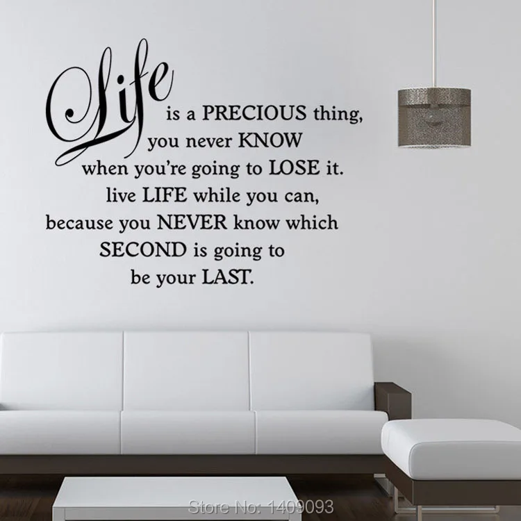  Wall  Stickers  Quotes  and Sayings  Life is a precious thing 