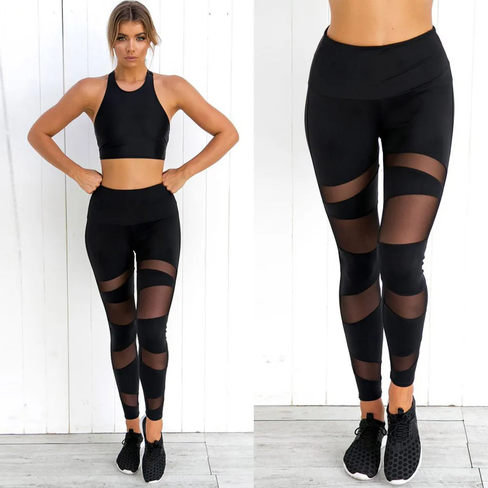 2018 FASHION Women Black Workout Fitness Exercise Pants Y9163062in
