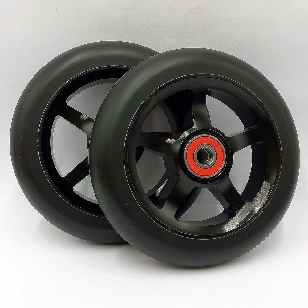 Freeshipping Metal Freestyle Stunt Scooter Wheels Black PU Green