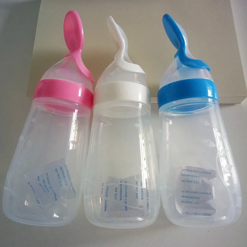 Детская силиконовая кормушка 125 мл|feeding spoon|spoon bottlecereal feeding bottle |