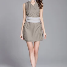 Новые летние Slim Fit Стенд воротник медсестра форма Красота spa Уход за кожей рабочей одежды поясной ремень регулируется