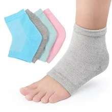 New arriver feet care socks 1pair New Silicone Moisturizing Gel Heel Socks Cracked Foot Skin Care Protectors anti cracking 1pc new heel socks cracked foot skin care protector silicone moisturizing gel 2016 popular shoes inserts worldwide sale