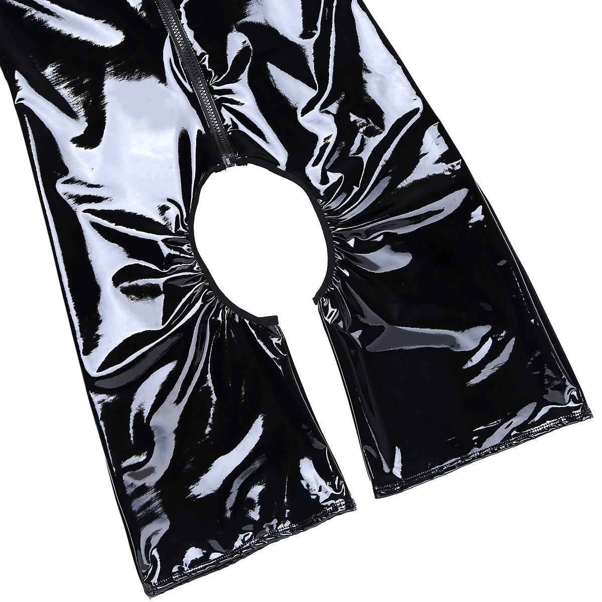 Mens Lingerie Latex Teddies Catsuit Gay Patent Leather Sexy Bodysuit Wetlook with Zipper Sissy Crotchless Cut Out Body Stocking,men bodysuit jumpsuit,men lingerie underwear