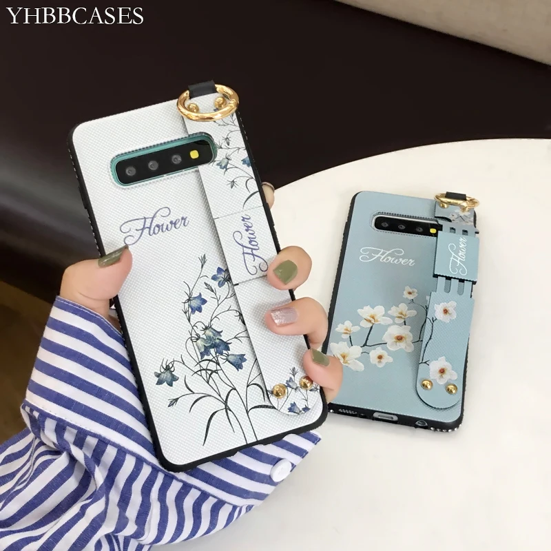 YHBBCASES для Samsung Galaxy S10 S8 S9 Plus чехол телефона в стиле ретро с цветами на запястье Note 8 9